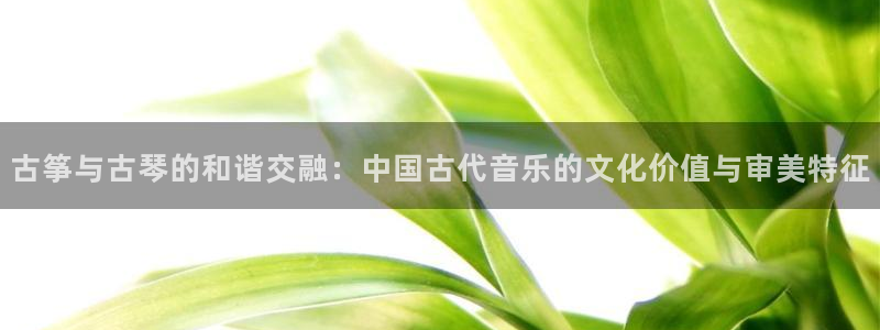凯发国际平台登录：古筝与古琴的和谐交融：中国古代音乐的文化价